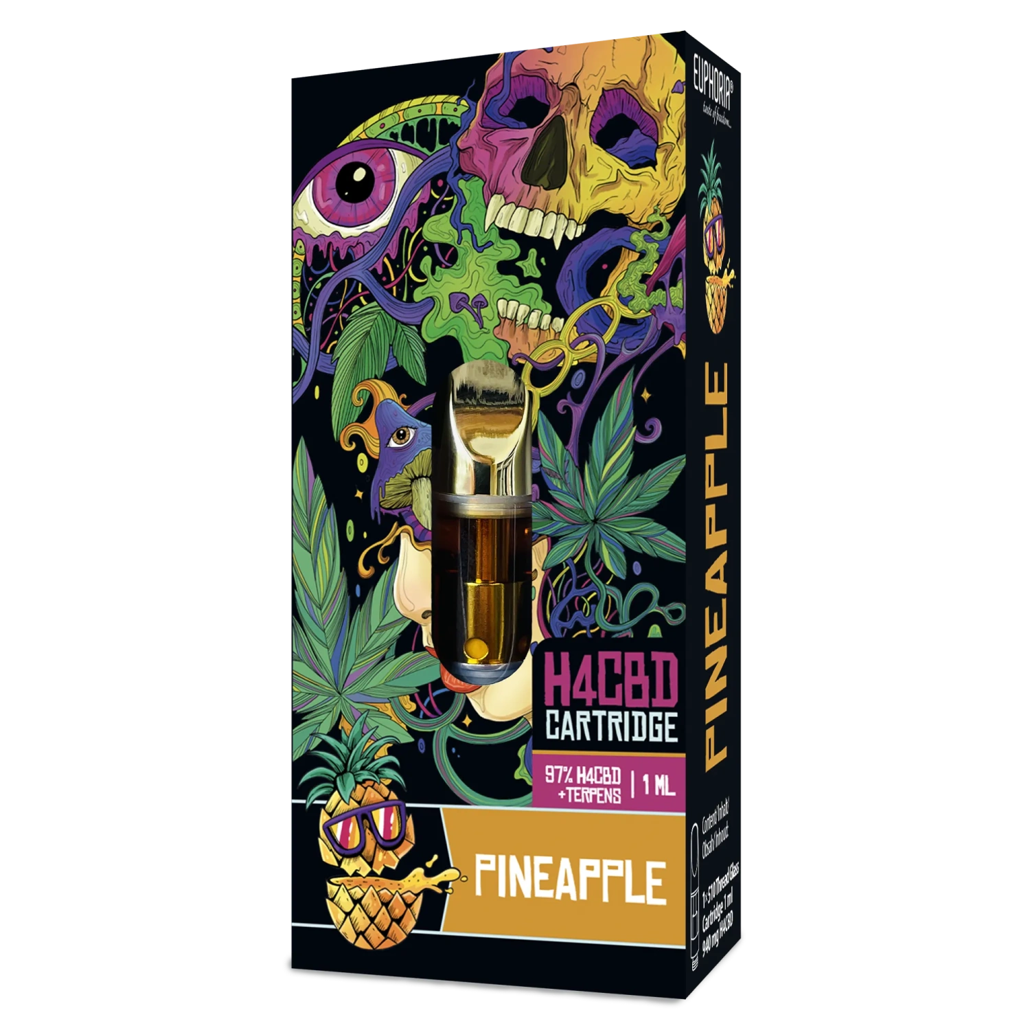 Euphoria H4CBD-patroon Ananas, H4CBD 97%, 1 ml