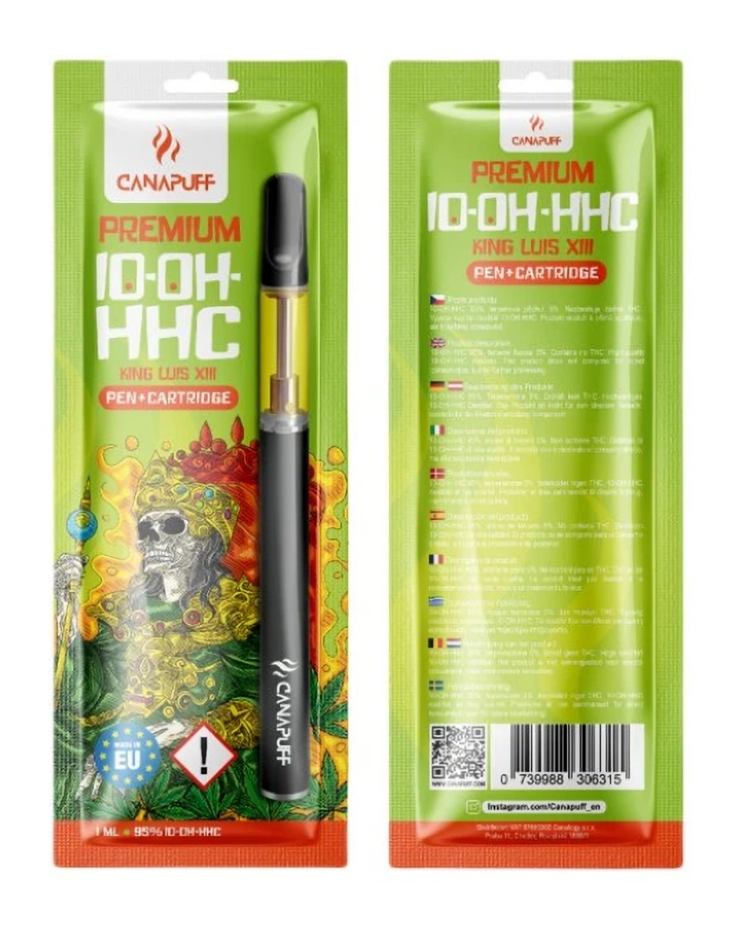CanaPuff 10-OH-HHC Pen + Patrone König Luis XIII, 10-OH-HHC 95 %, 1 ml