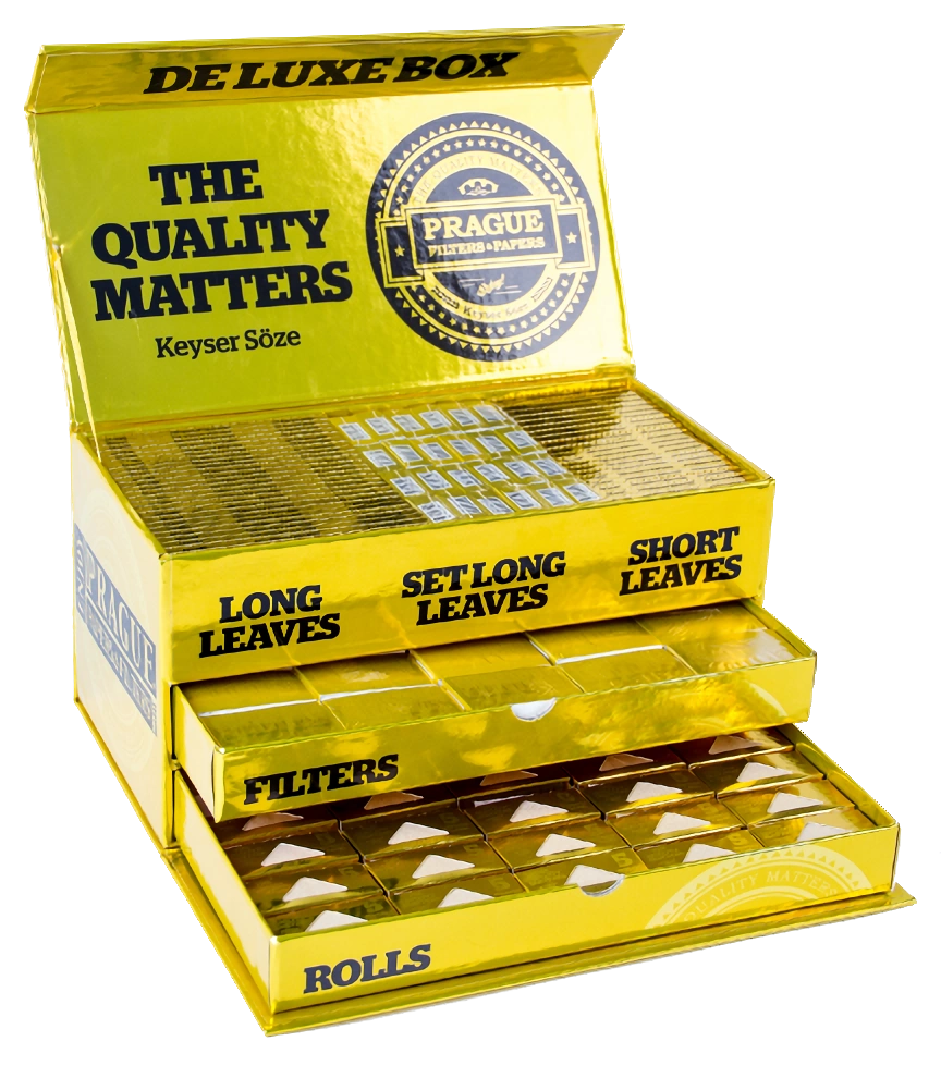 Prague Filters and Papers - Goud Deluxe Doos vol van filtreerpapiertjes