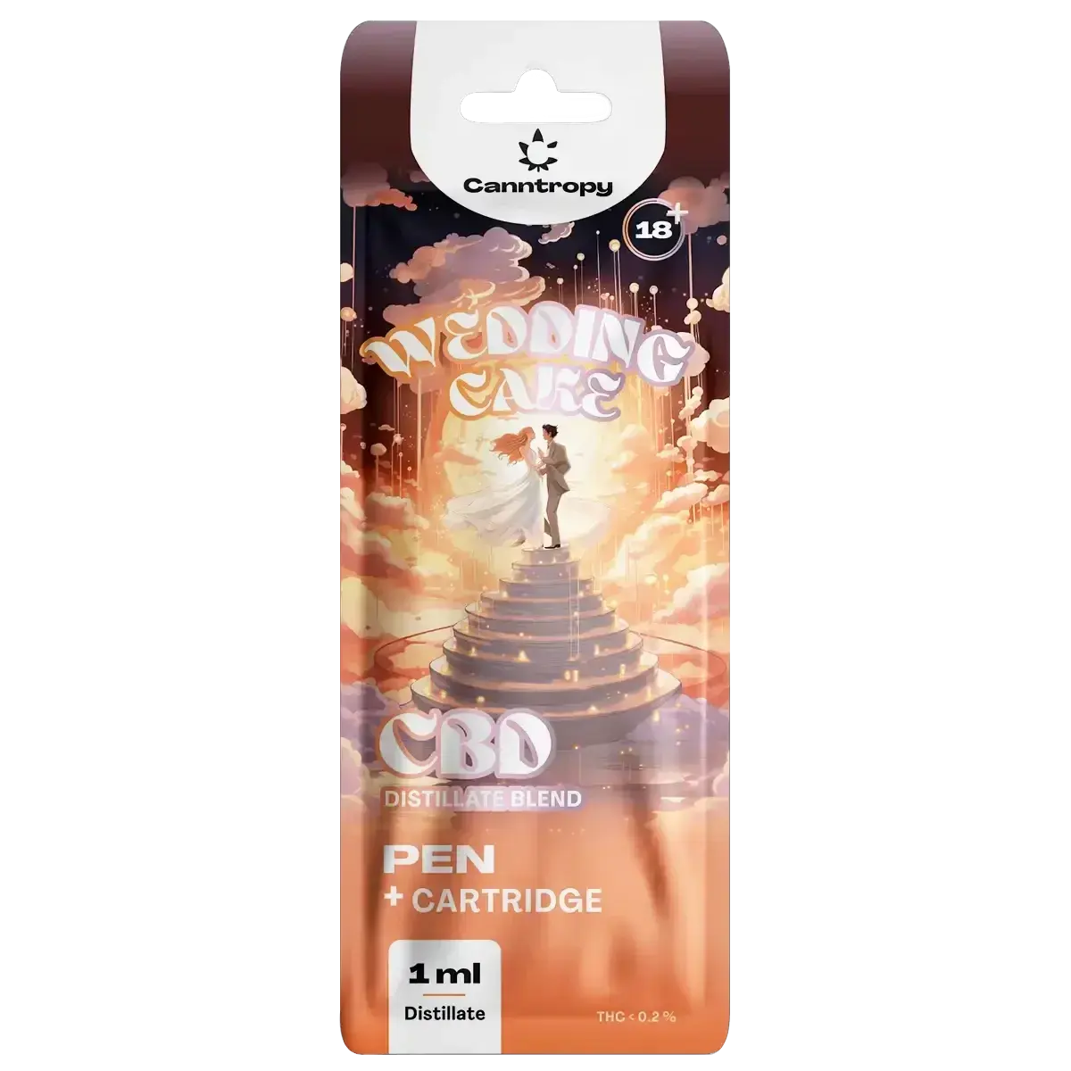 Canntropy CBD Pen + Cartridge Wedding Cake, CBD 95 %, 1 ml