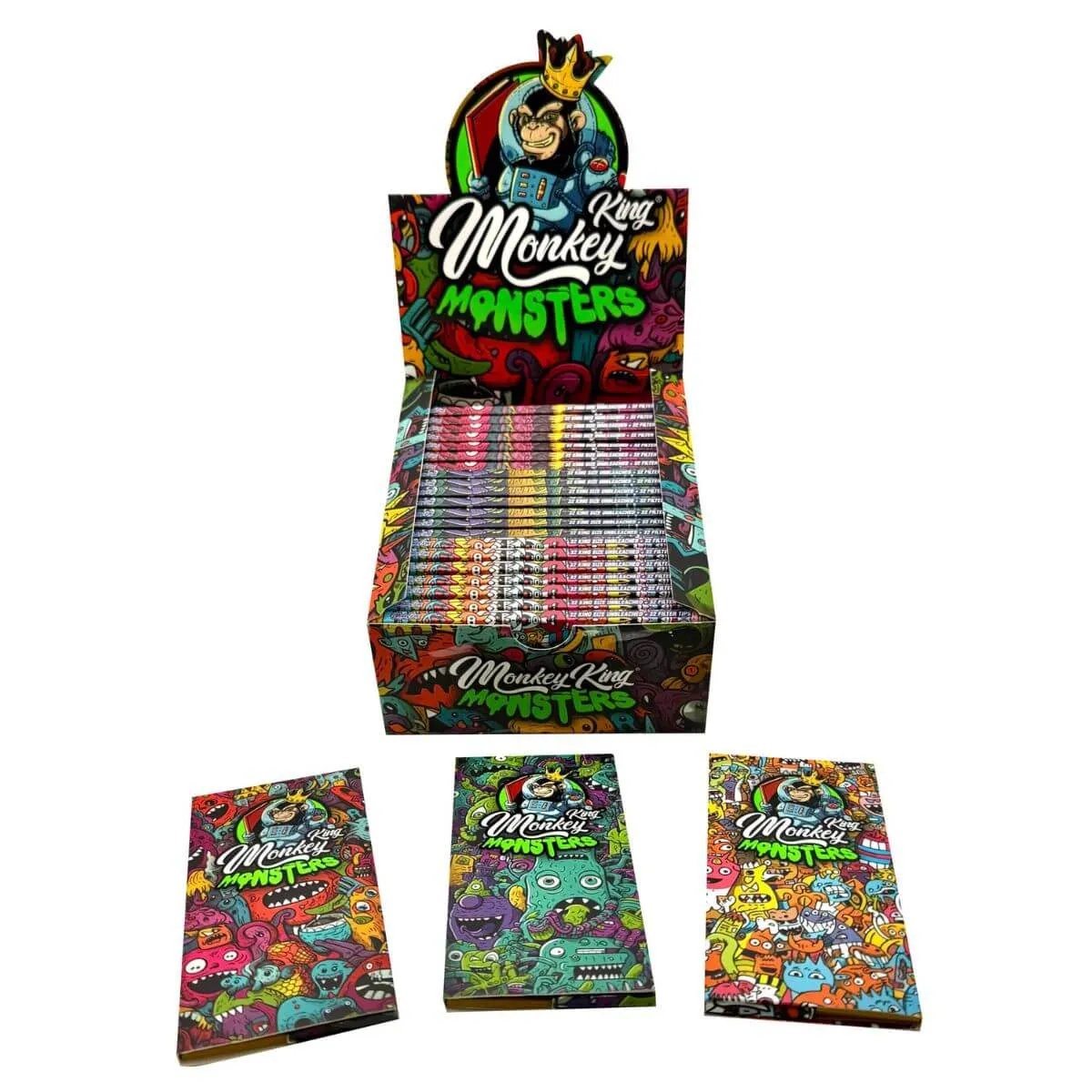 Monkey King KSS balící papieriky s filtračnými tipmi Magnetic Monsters, 1 knižočka