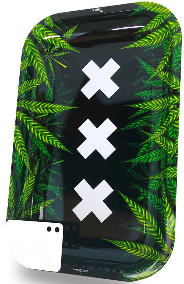 Best Buds XXX Amsterdam Grote metalen rolbak met magnetische maalkaart