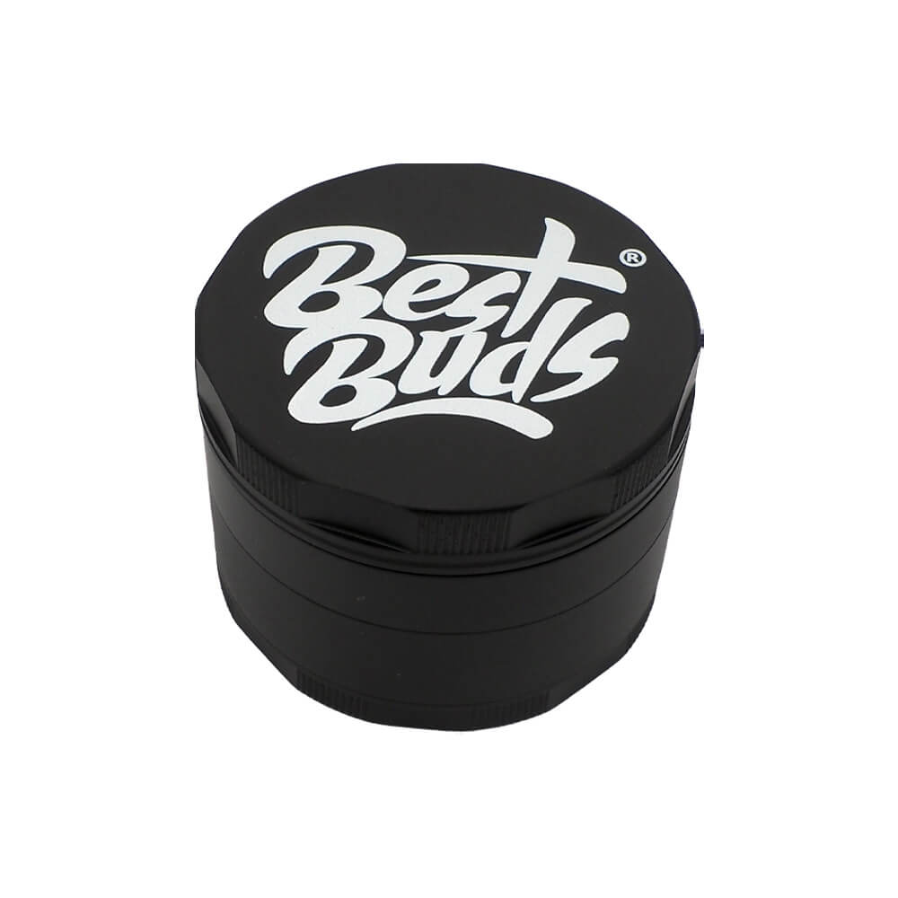 Best Buds Mighty Hliníková Drtička Černá, 4 části, 60 mm