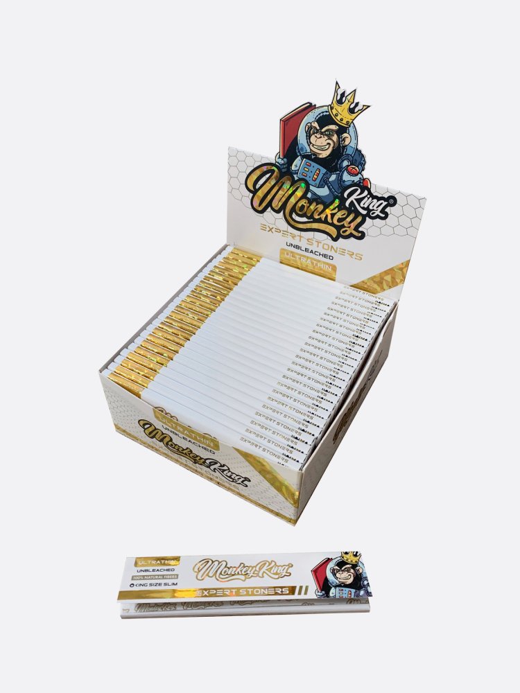 Monkey King Expert Stoners nebielené ultra tenké rolovacie papieriky KS Slim