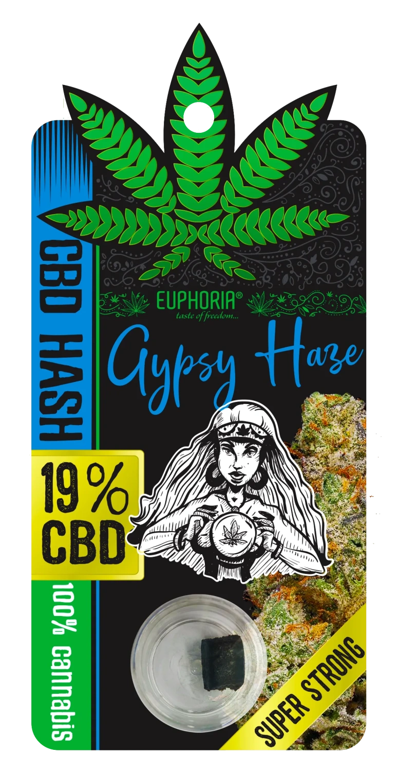 Euphoria CBD Hash 19% Gypsy Haze, 1 g