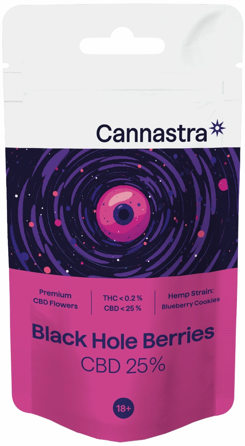 Cannastra CBD Flowers Black Hole Berries, CBD 25 %, 1 g – 100 g 1 gram