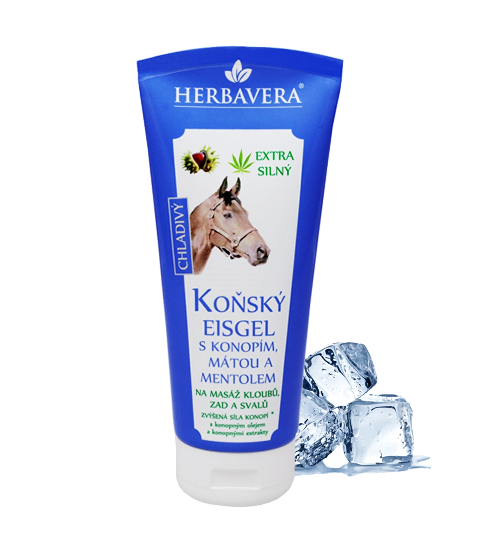 Herbavera Konský Eisgel s konope, mätou a mentolom, 200 ml