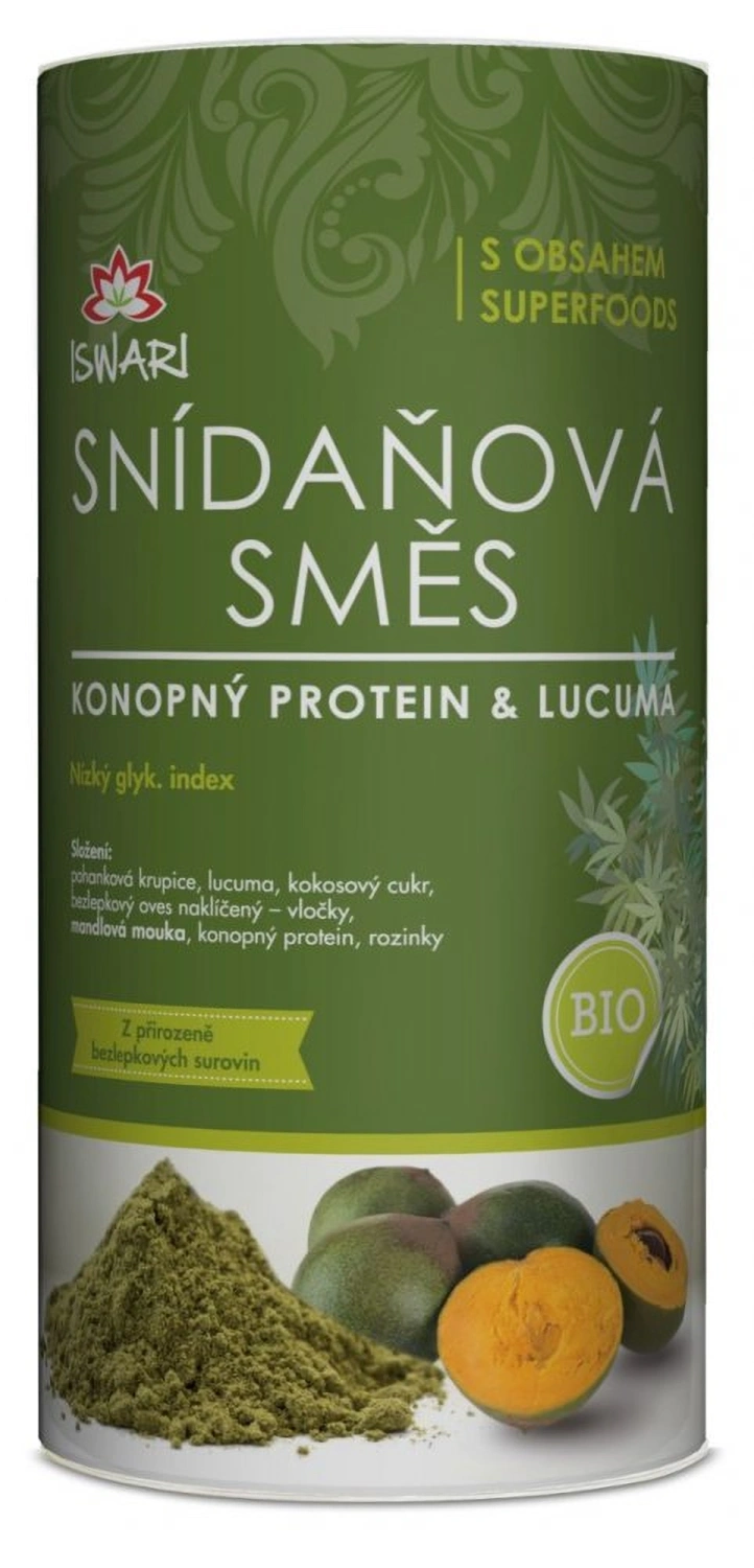 Iswari ontbijtmix BIO Hennepeiwit - Lucuma 800g