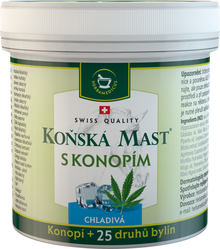 Koňská mast s konopím chladivá 250ml