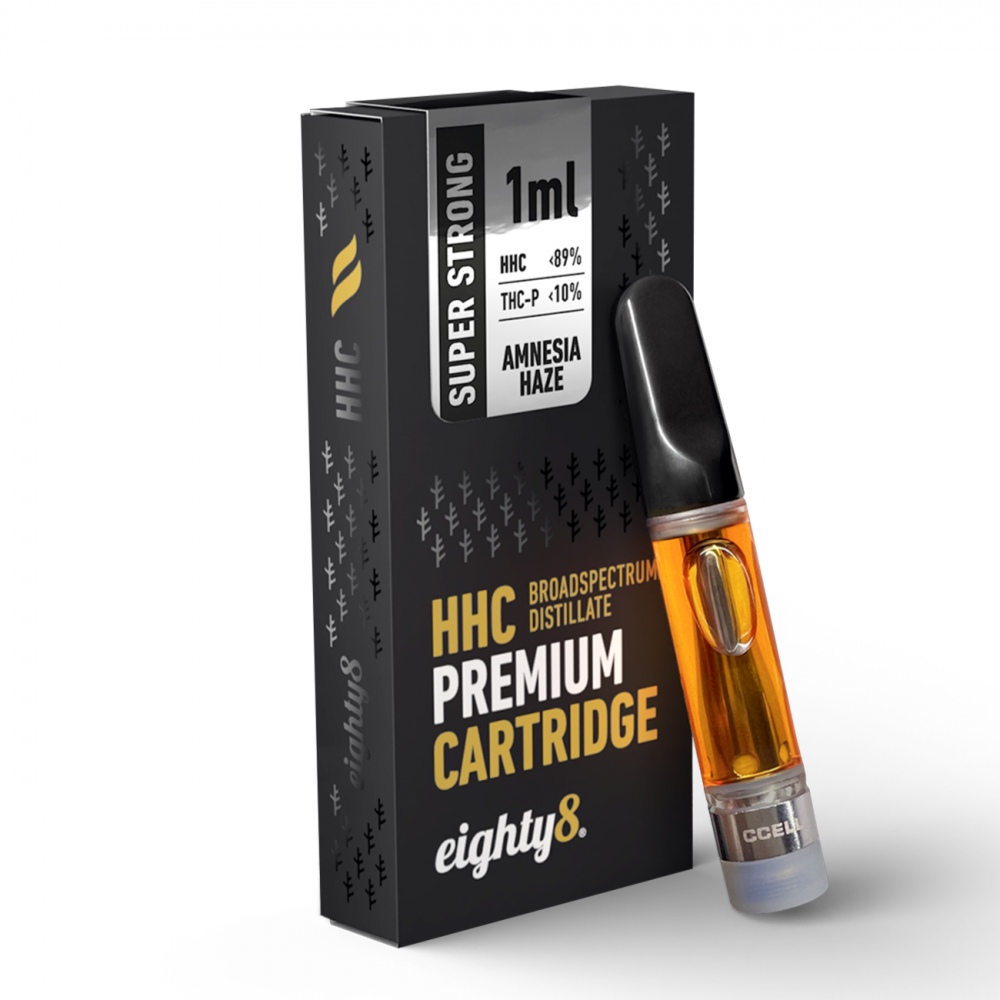 Eighty8 Superstrong HHC Kartusche Amnesia Haze, 89 % HHC, 10 % THCP, CCELL, 1 ml