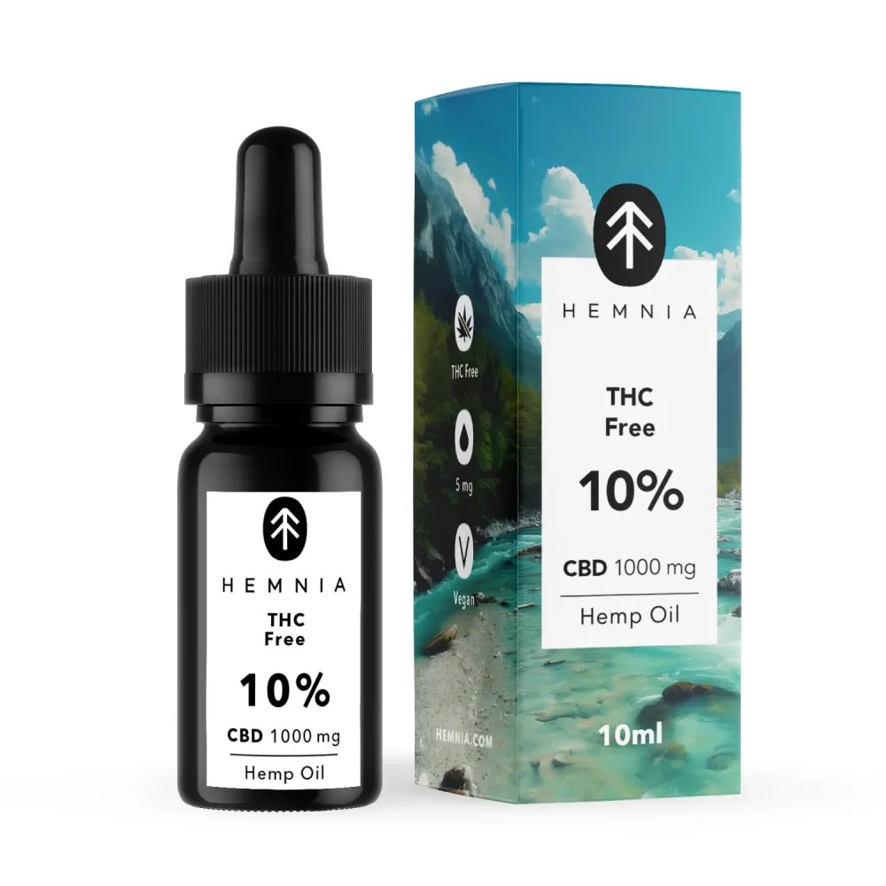 Hemnia CBD olej 10% bez THC, 1000 mg, 10 ml