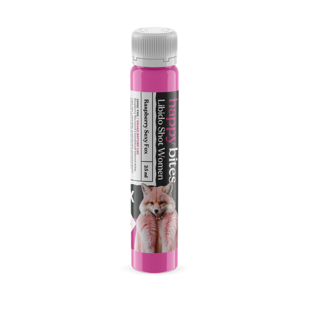 Happy Bites THC+ Shot Framboos Sexy Fox (Libido), 10 mg, 25 ml