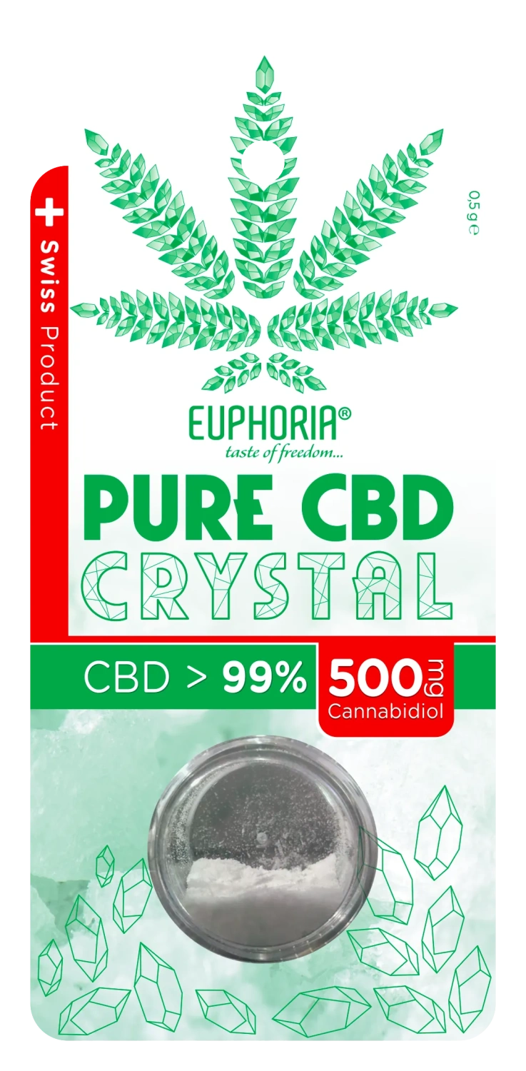 Euphoria Pure CBD Crystal - 99 % (500 mg), 0,5 g