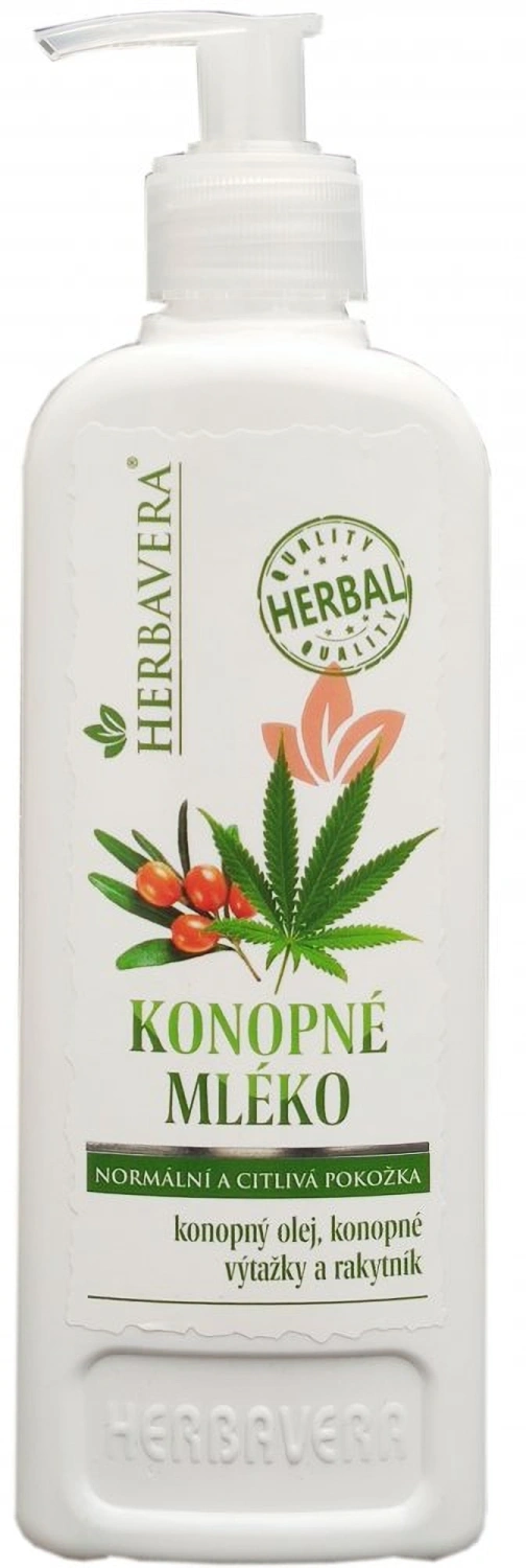 Herbavera Konopné tělové mléko, 400 ml
