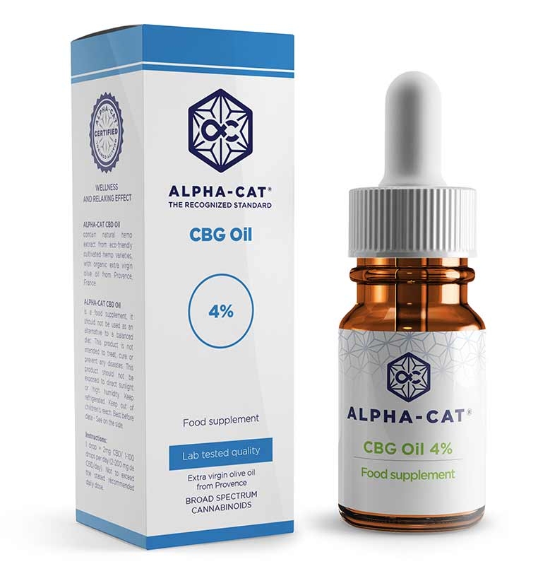 Alpha-CAT CBG Konopný olej 4%, 400 mg, 10 ml