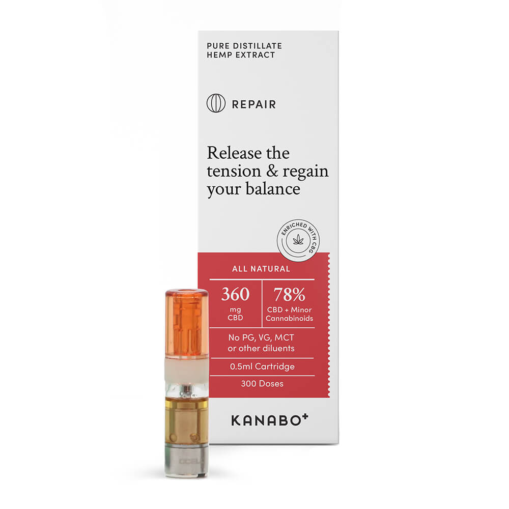 Kanabo Reparatie 78% CBD + kleine cannabinoiden - CCELL patroon, 0,5 ml