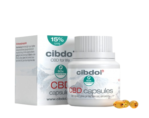 Cibdol mäkkých gélových kapsúl 15% CBD, 1500 mg CBD, 60 kapsúl