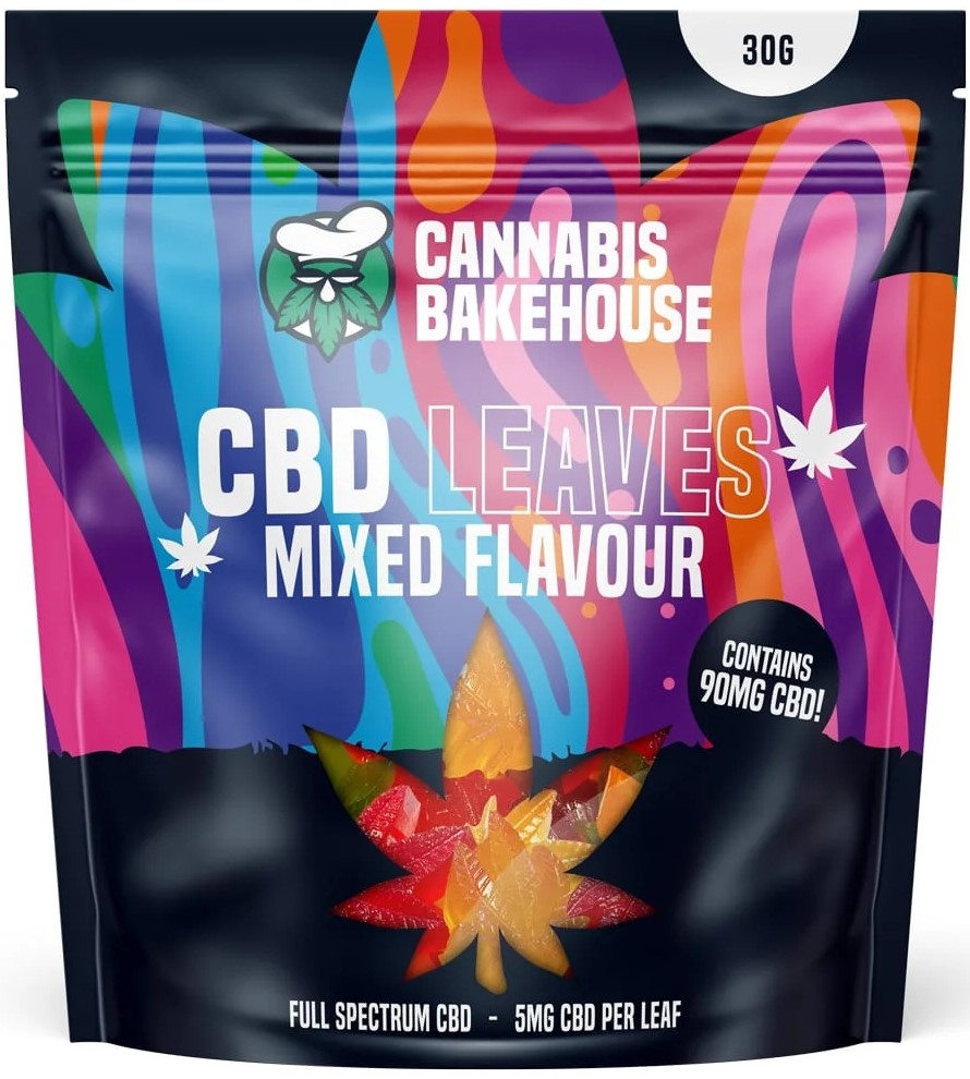 Cannabis Bakehouse - CBD Gummy Leaves Mix, 18 ks x 5 mg CBD, 30 g