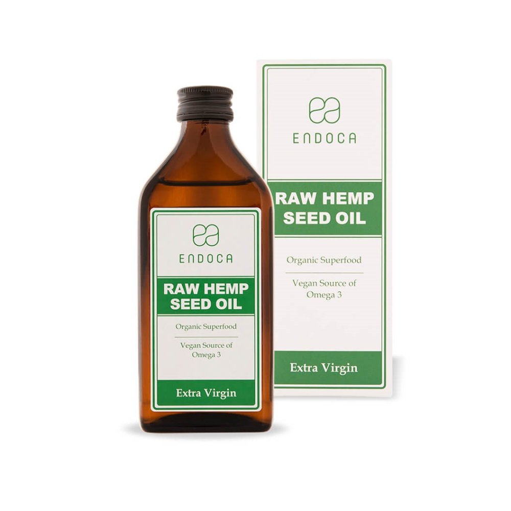 Endoca Rauwe Biologische Hennepzaadolie Extra Vierge, 250 ml