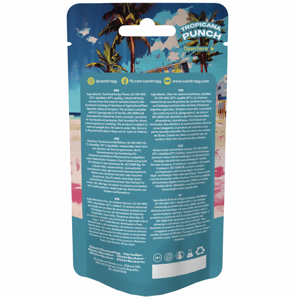 Canntropy 10-OH-HHC Blüte Tropicana Punch, 10-OH-HHC 97% Qualität, 1 g - 100 g