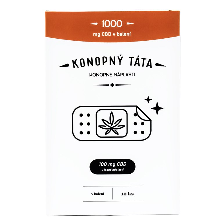Konopný Táta CBD Náplasti, 1000 mg CBD, 10 ks