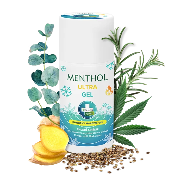 Annabis MENTHOL ULTRA GEL – MASÁŽNÍ GEL S DVOJITÝM EFEKTEM, 90 ml