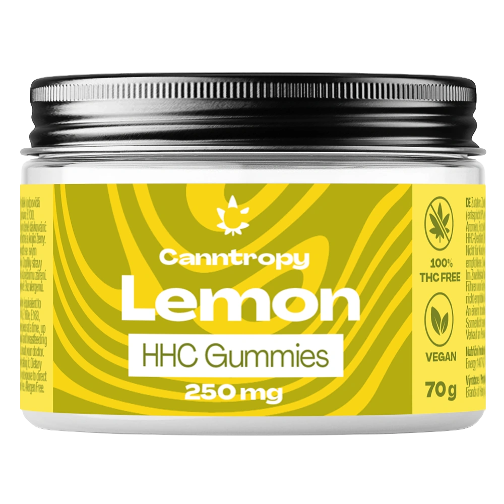Canntropy HHC Fruit Gummies Citroen, 250 mg HHC, 10 stuks x 25mg, 70 g