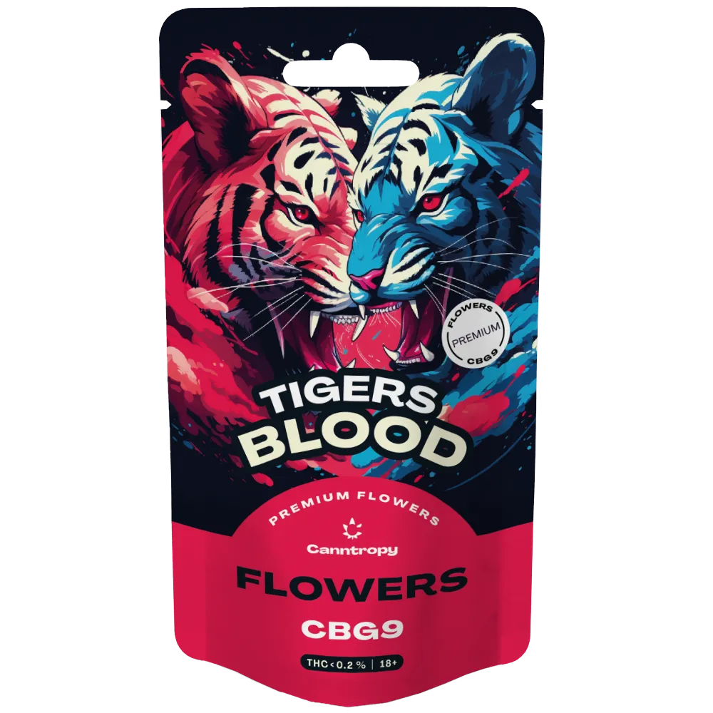 Canntropy CBG9 Flowers Tigers Blood, CBG9 85% kvalita, 1 - 100 g 100 gramov