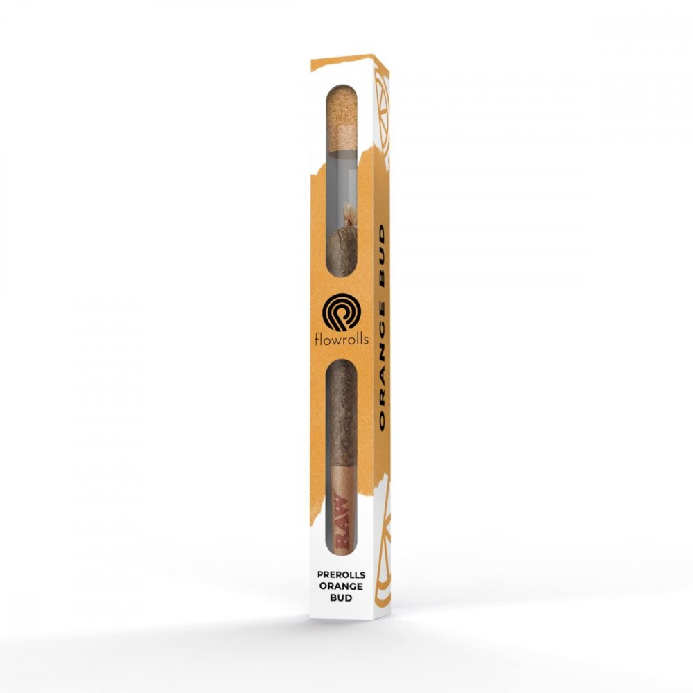 Flowrolls CBD-prerolls Oranje Knop, 50 mg CBD, 0,8 g