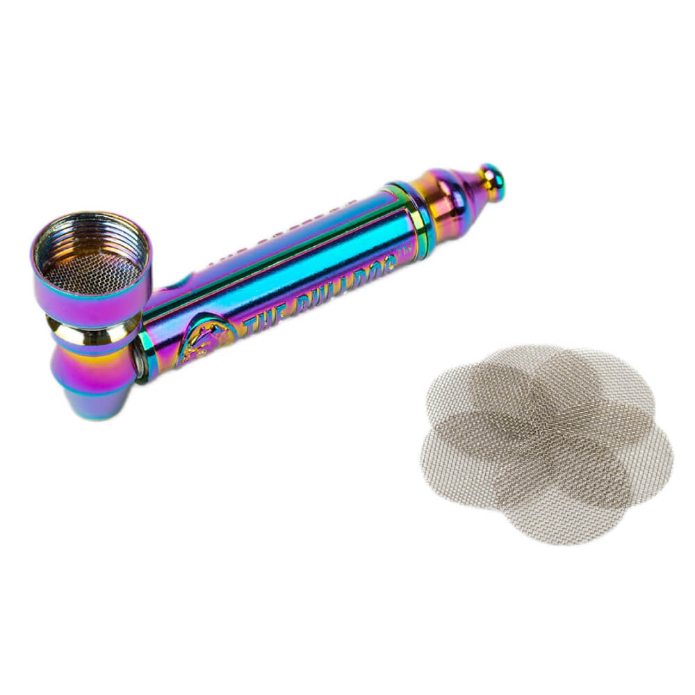 The Bulldog Metallgeprägtes Pfeifenset Rainbow, 83 mm