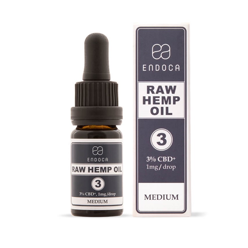 Endoca RAW Konopný Olej 300 mg CBD + CBDa (3%), 10 ml
