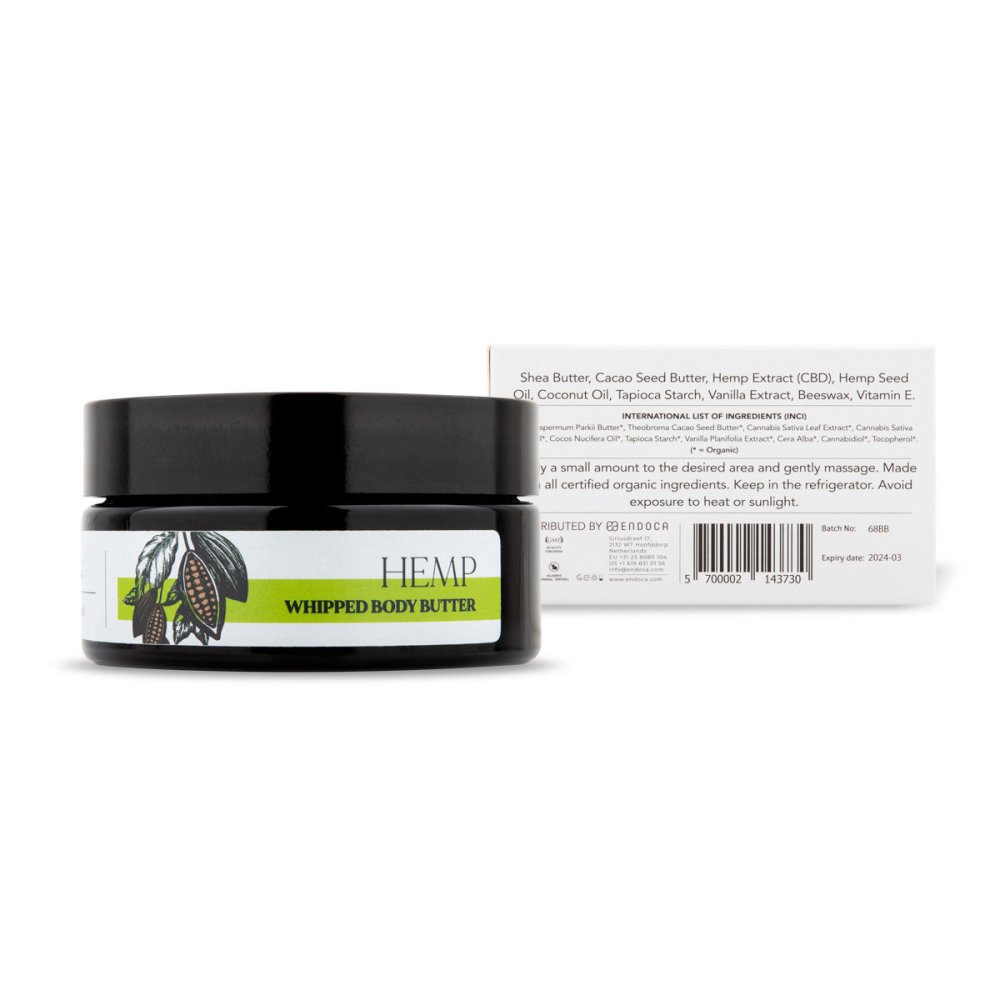 Endoca Konopné Šlehané Tělové Máslo 1500 mg CBD, 100 ml