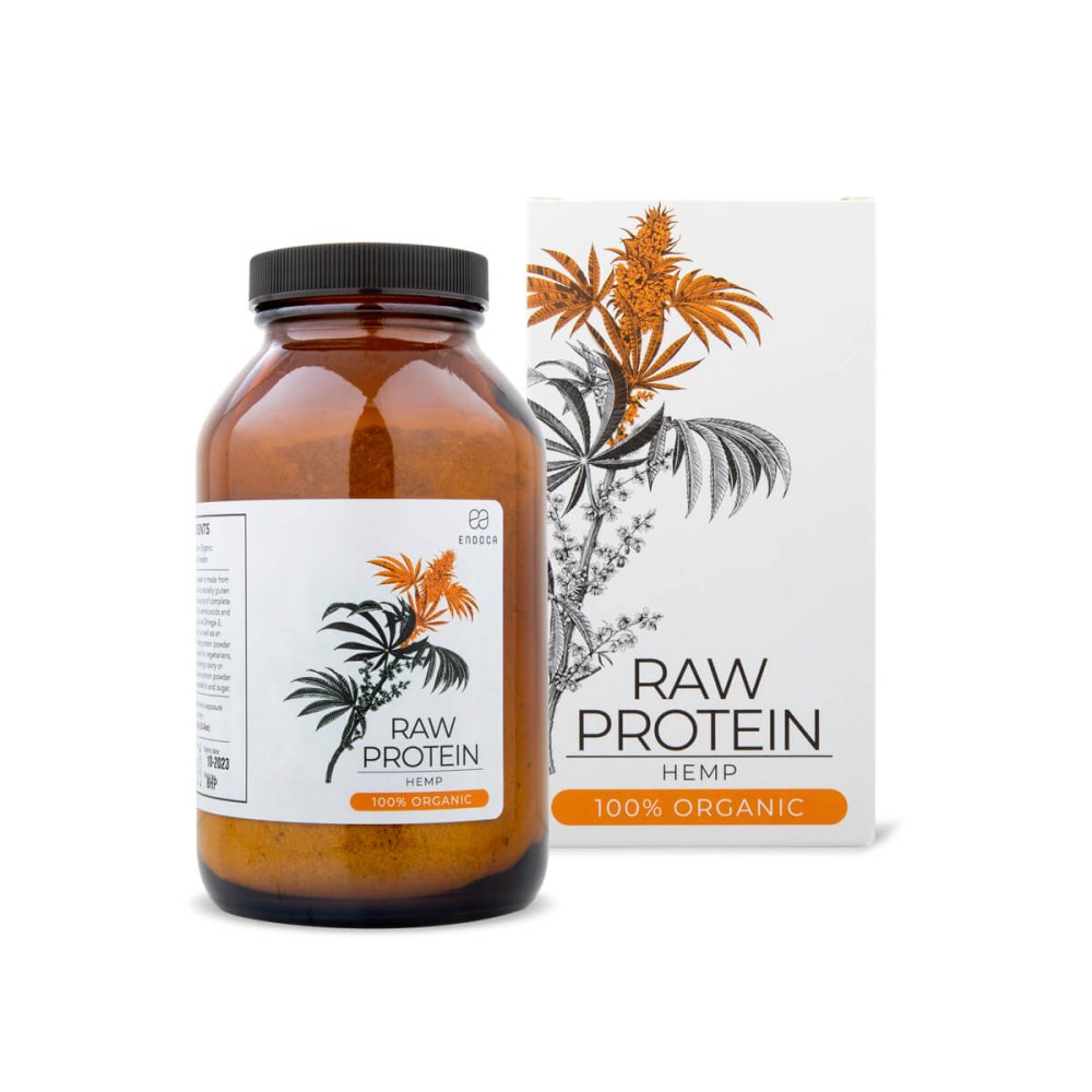 Endoca Rauw biologisch hennepproteinepoeder, 36 g