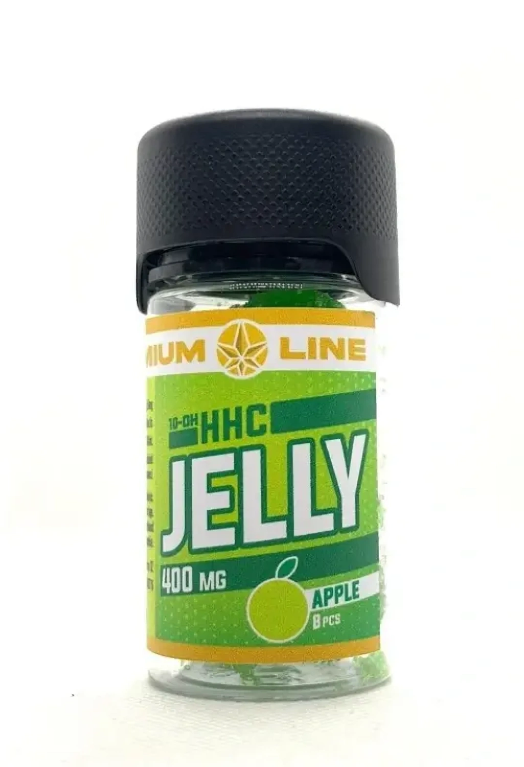Czech CBD 10-OH-HHC Jelly Green Apple, Premium lijn, 400 mg, 8 stuks