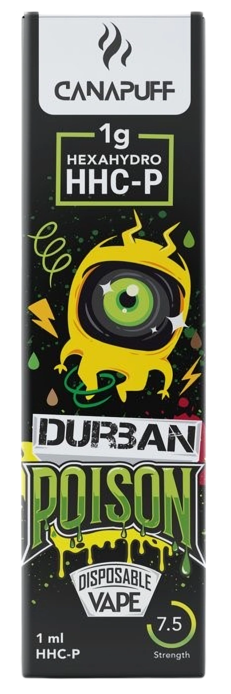 CanaPuff Durban Poison 96 % HHC-P - Wegwerp vape pen, 1 ml