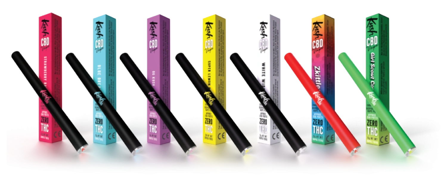 Kush Vape CBD Vape pen, Alle 7 in 1 set, 1400 mg CBD, 1 ml