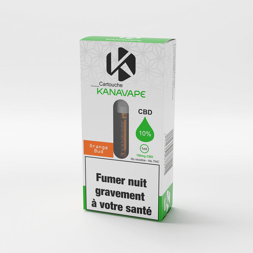 Kanavape Oranje Knop Patroon 10% CBD, 1 ml, 100 mg