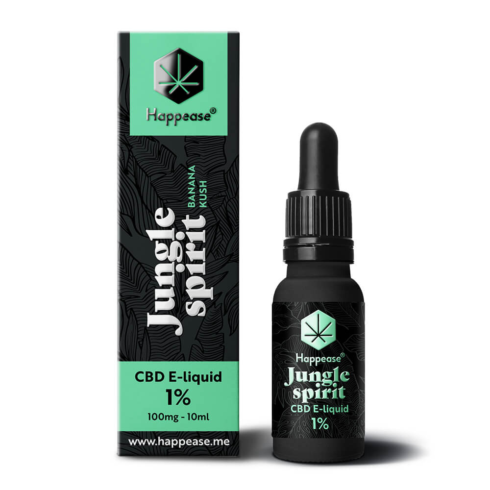 Happease CBD-vloeistof Jungle geest, 1% CBD, 100mg, 10 ml