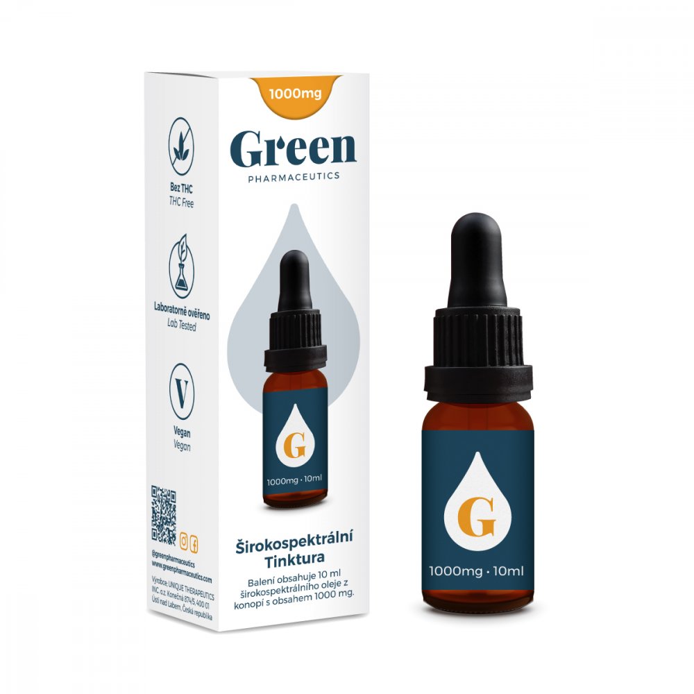 Green Pharmaceutics Breitband-Tinktur, 10%, 1000 mg CBD, 10 ml
