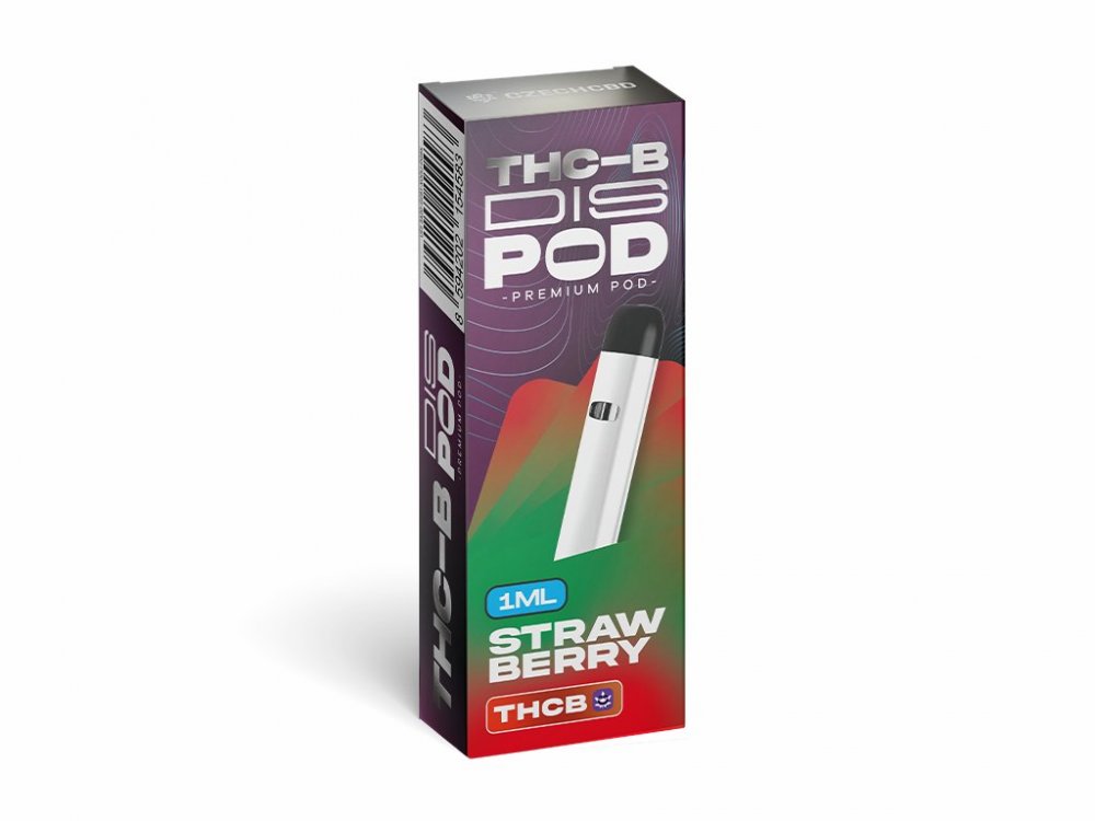 Czech CBD THCB Vape Pen disPOD Aardbei, 15% THCB, 1 ml