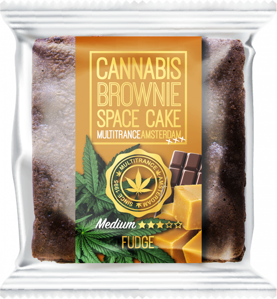 Cannabis Fudge Brownie (Medium Sativa Smaak) - Doos (24 pakjes), 2400 g