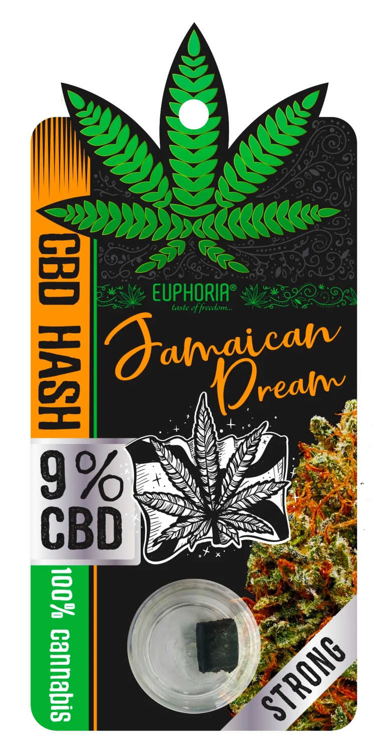 Euphoria CBD Hash 9% Jamajský sen, 1 g
