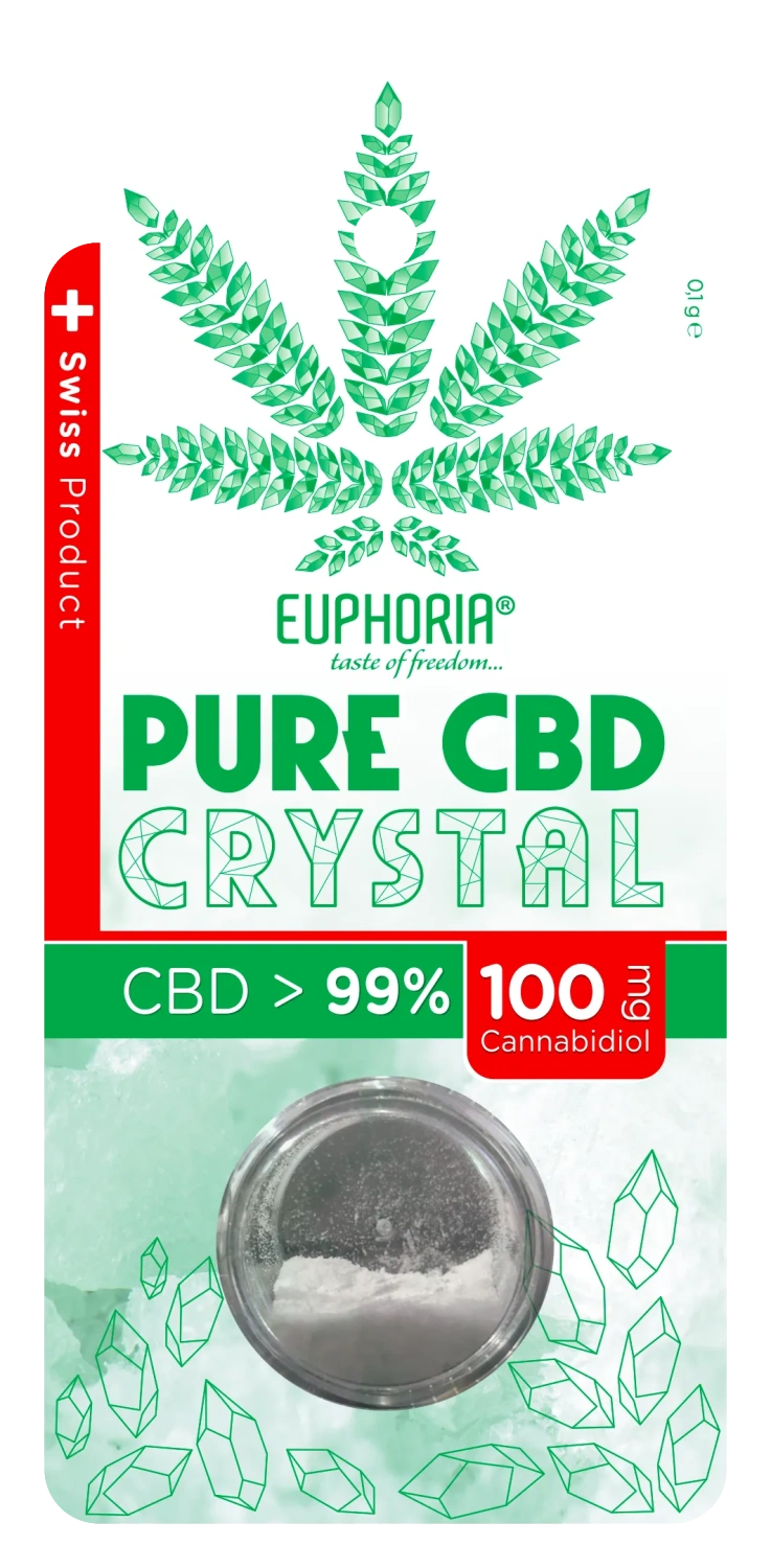 Euphoria Čistý kryštál CBD - 99 % (100 mg), 0,1 g