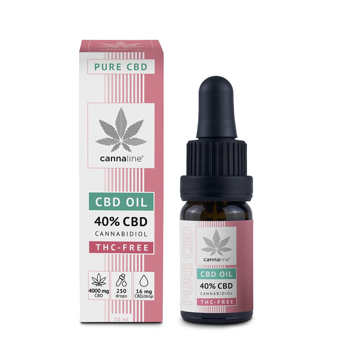 CANNALINE CBD Konopný olej THC FREE 40%, 4000 mg, 10 ml