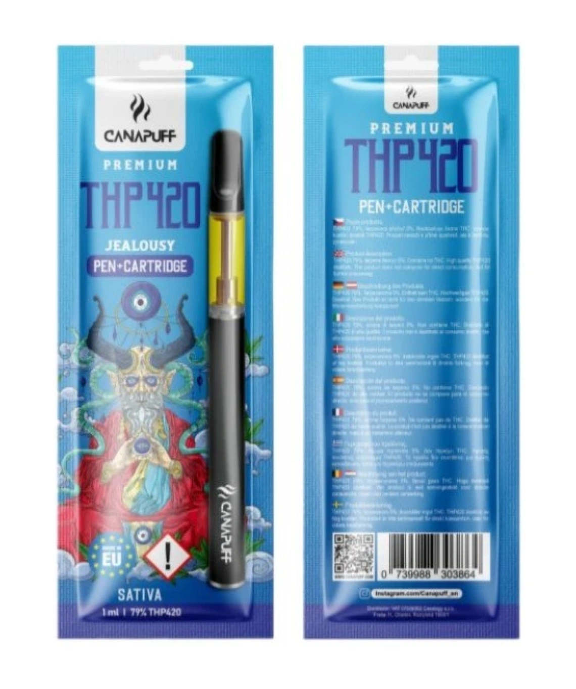 CanaPuff THP420 Pen + Cartridge Jaloezie, THP420 79 %, 1 ml