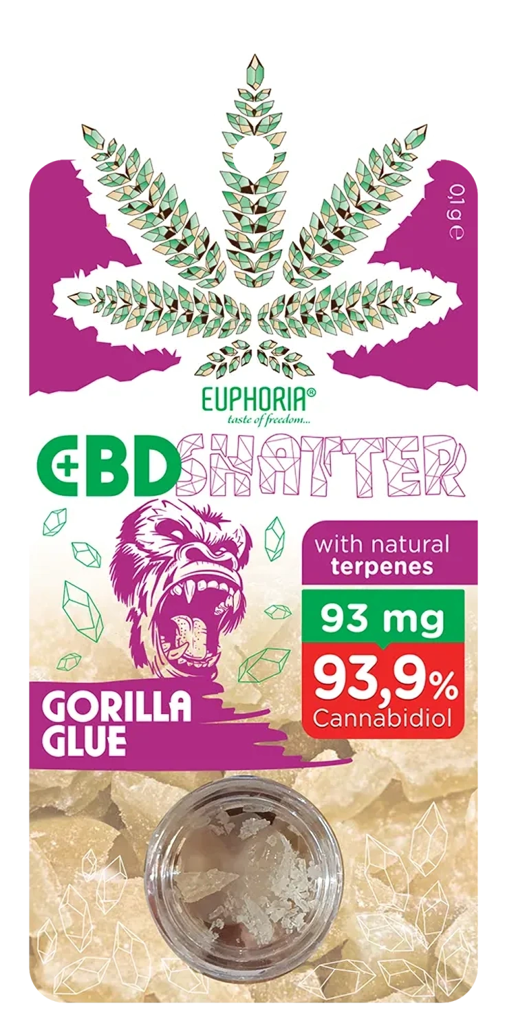 Euphoria Shatter Gorila Glue (93 mg až 465 mg CBD) 93 mg