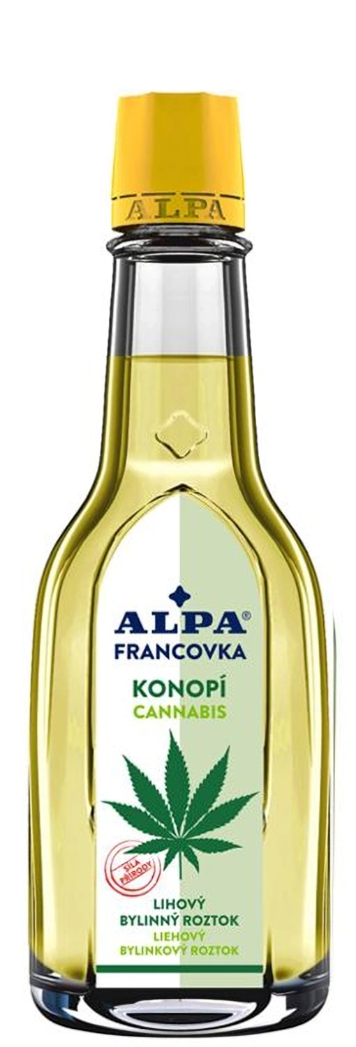 ALPA embrocation cannabis – bylinný roztok s obsahom alkoholu, 60 ml
