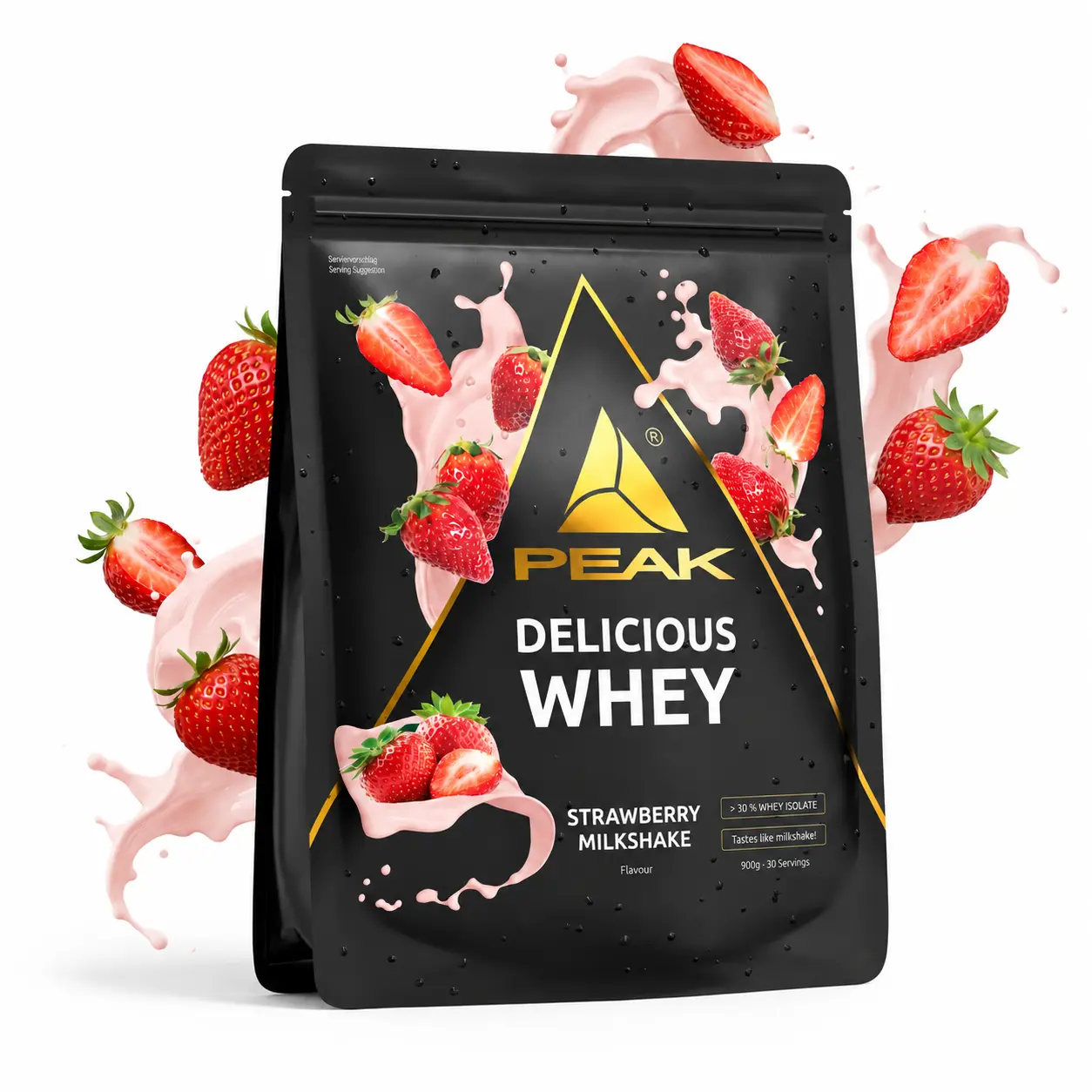 Peak Delicious Whey Protein 900g Strawberry Milkshake