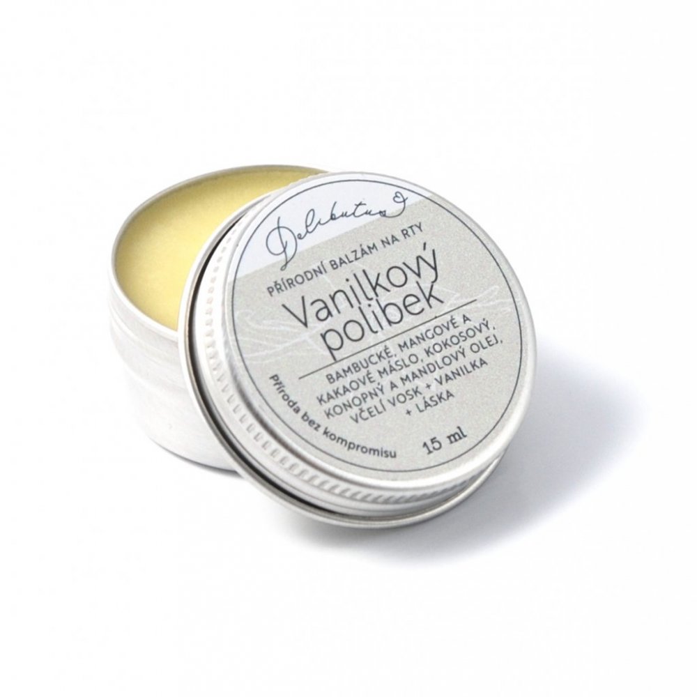 Delibutus Natuurlijke lippenbalsem Vanille Kiss 15 ml