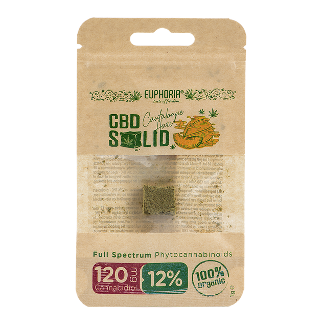 Euphoria CBD Geperste hennep Meloen Waas 1 g, 12 %, 120 mg CBD